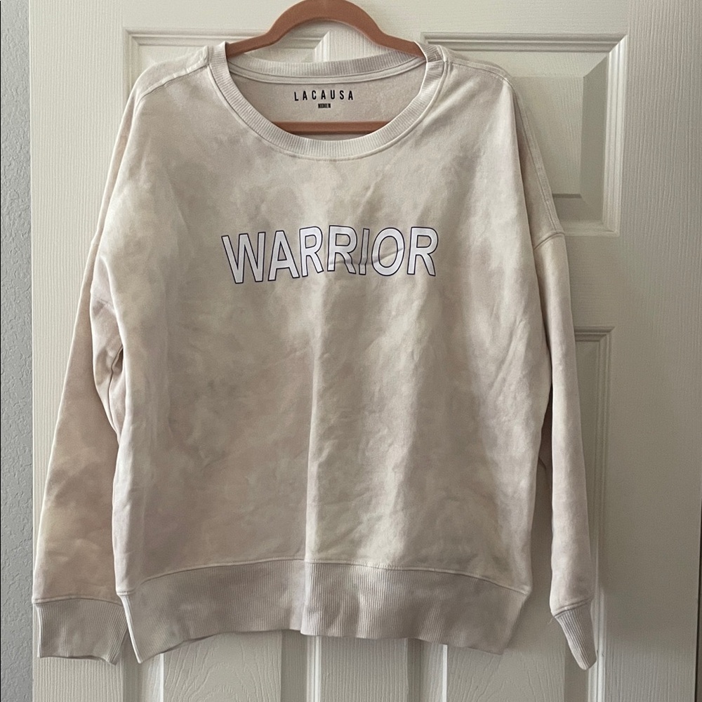 NWT LACAUSA Cream Warrior Sweatshirt